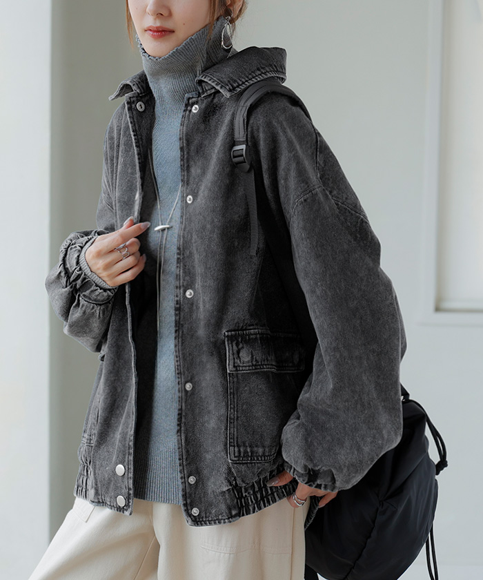 HUG.U（ハグユー） ジャケット デニム 綿100 レディース ロング G