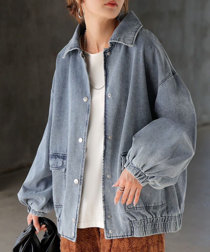 HUG.U（ハグユー） ジャケット デニム 綿100 レディース ロング G