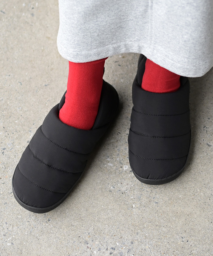 モックシューズ レディース 中綿 裏起毛 サボサンダル 歩きやすい キャンプシューズ スリッポン かかとが踏める スニーカー 靴 シューズ 紐なし くつ クツ 軽量 | HUG.U | 03