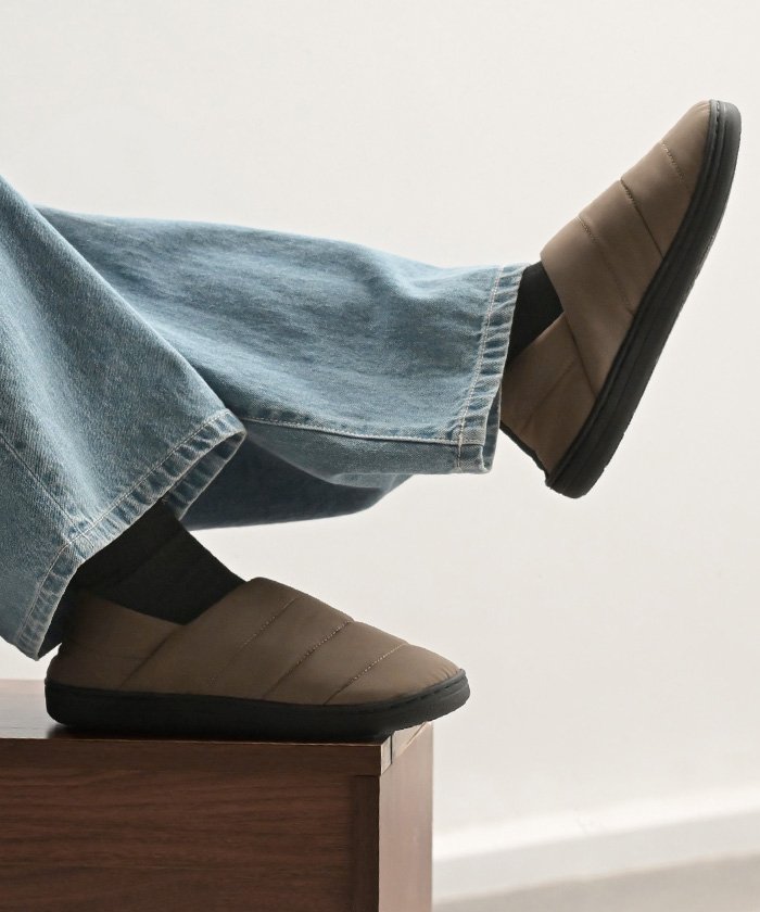 モックシューズ レディース 中綿 裏起毛 サボサンダル 歩きやすい キャンプシューズ スリッポン かかとが踏める スニーカー 靴 シューズ 紐なし くつ クツ 軽量 | HUG.U | 02