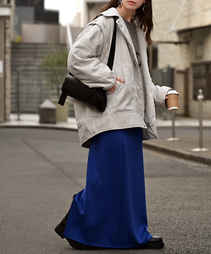 アウター ベスト 2way 中綿 レディース 中綿ジャケット 中綿コート 中綿ベスト ロング パーカー ジャケット ブルゾン オーバー ライダース コート ジレ | HUG.U | 01