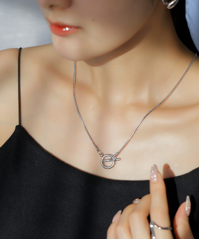 ネックレス サージカルステンレス ブレスレット 2WAY レディース アクセサリー ブレス アクセ シルバー ゴールド チェーン ロング モチーフ 錆びにくい | HUG.U | 01