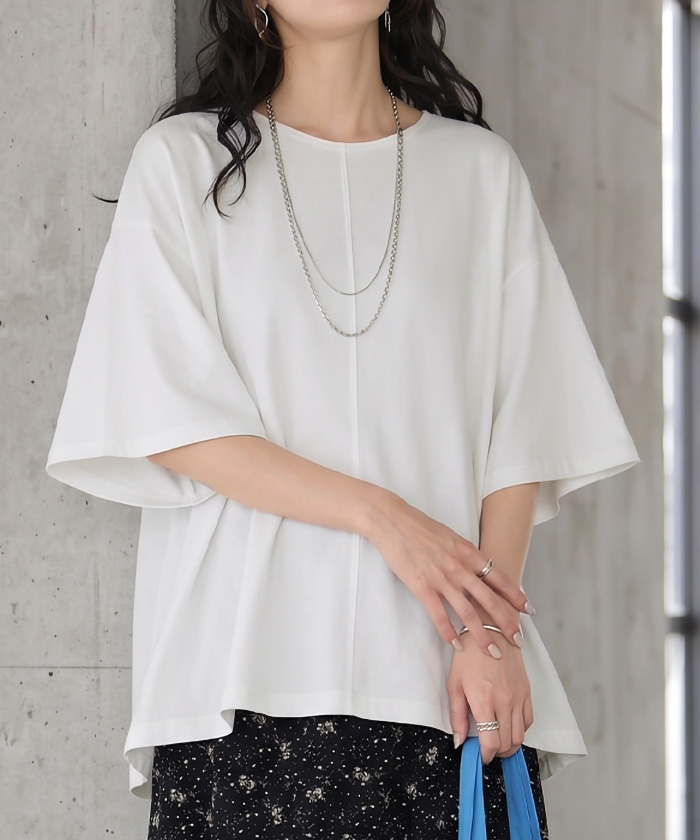 HUG.U（ハグユー） Tシャツ フレア 袖 レディース トップス 半袖