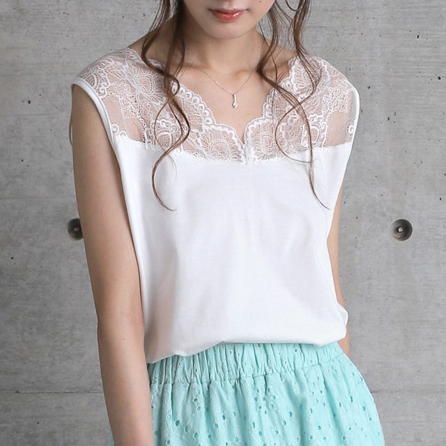 タンクトップ レディース レース インナー チラ見え防止 トップス ノースリーブ レイヤード Y439 Hug U ハグユー 通販 Yahoo ショッピング