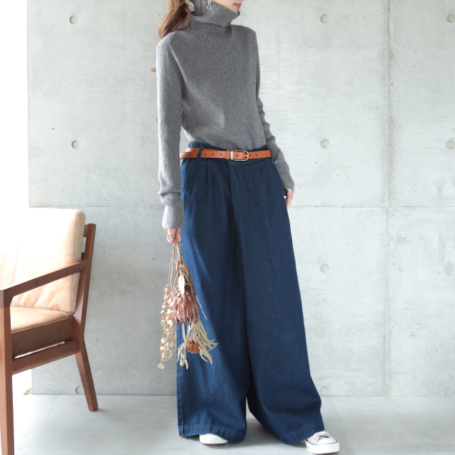 ニット タートルネック トップス  洗えるニット ハイネック レディース セーター リブニット タイムセールSW2 | HUG.U | 05