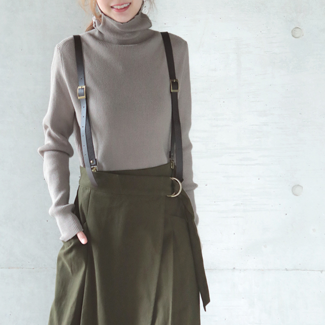 ニット タートルネック トップス  洗えるニット ハイネック レディース セーター リブニット タイムセールSW2 | HUG.U | 04