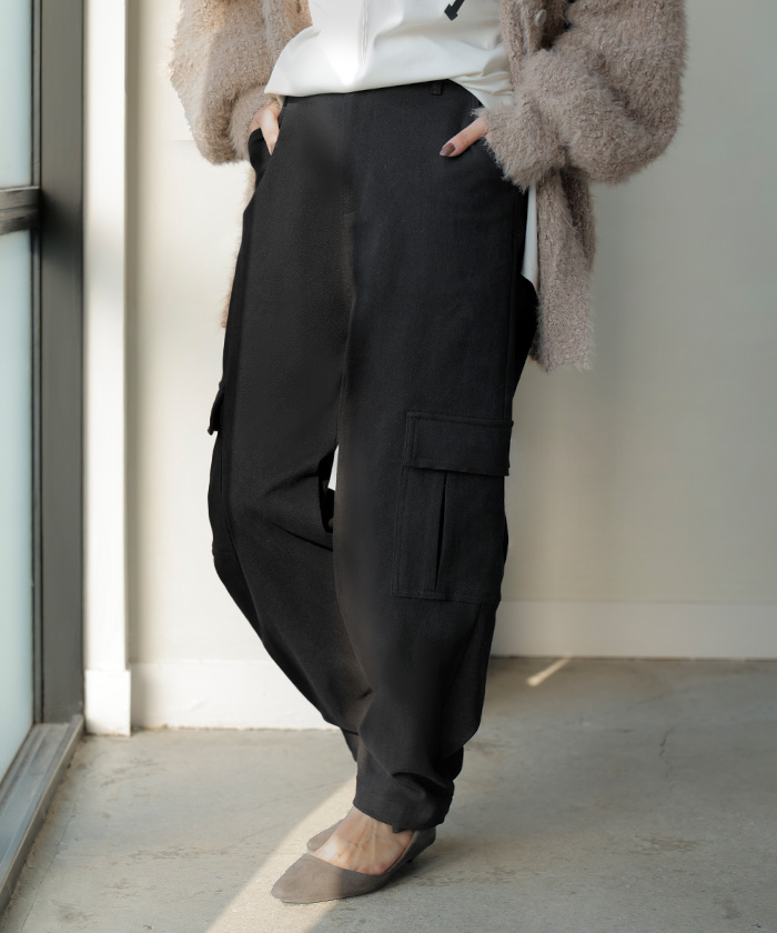 パンツ レディース ワイドパンツ チノパン ベイカーパンツ カーゴパンツ ワークパンツ ワイドパンツルック | HUG.U | 04