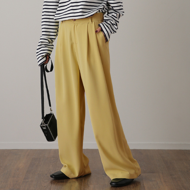 HUG.U（ハグユー） パンツ レディース ワイドパンツ スラックス ワイド