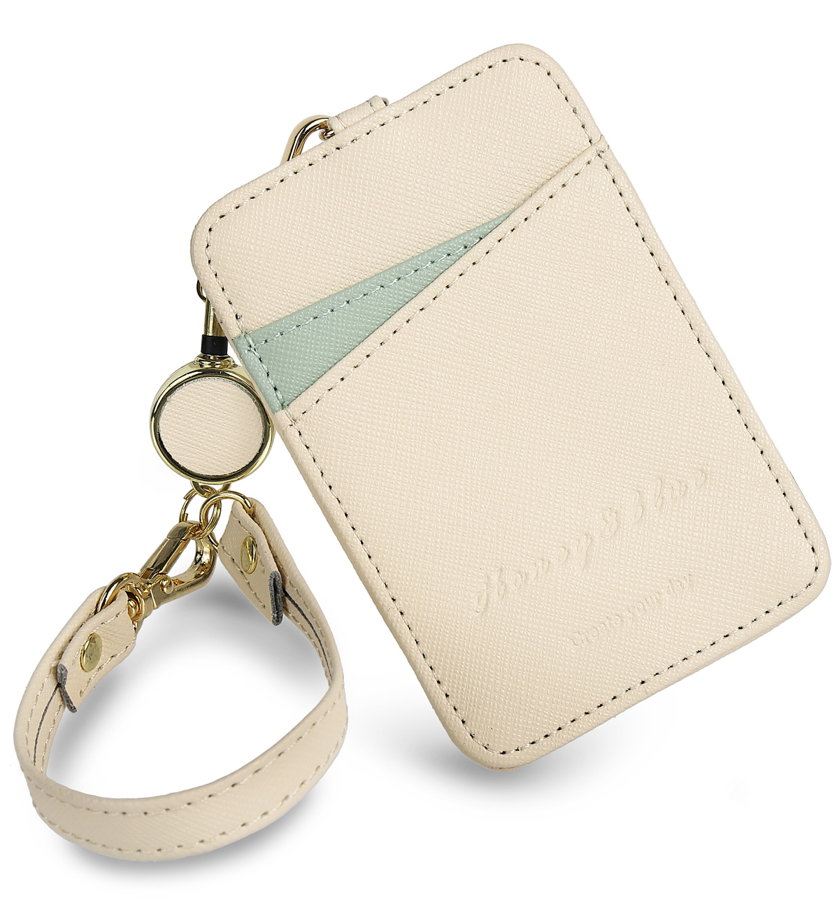 本革 パスケース 定期入れ リール付き 【個人情報を隠す設計】かわいい