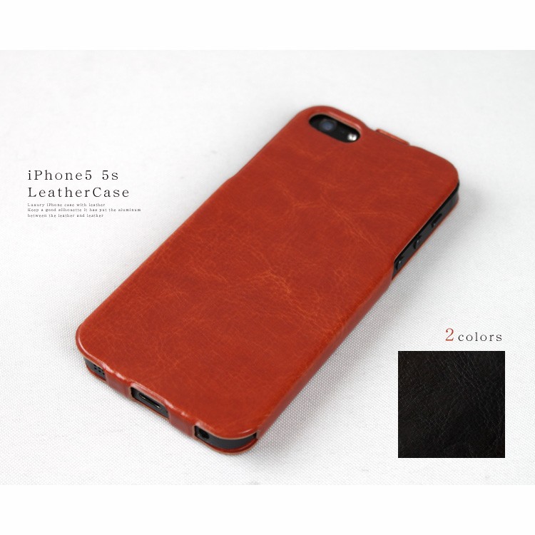 iPhone5 5s 専用 リアル レザー アイフォン ケース : エルベートブルー