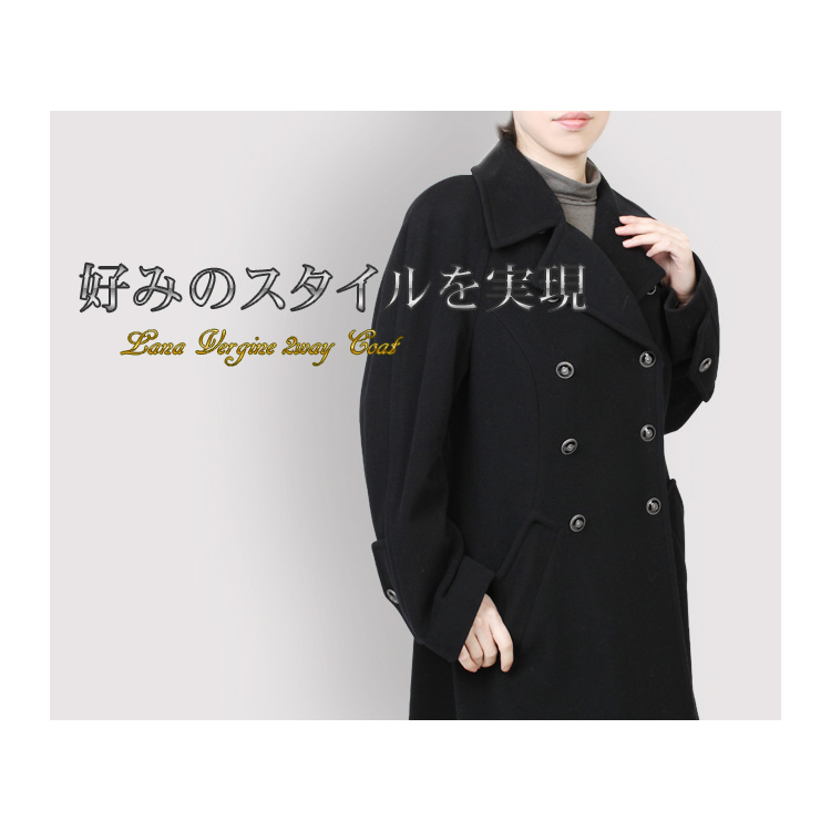 レディース J&M DAVIDSON 金ボタンウールコート ジェイアンドエム