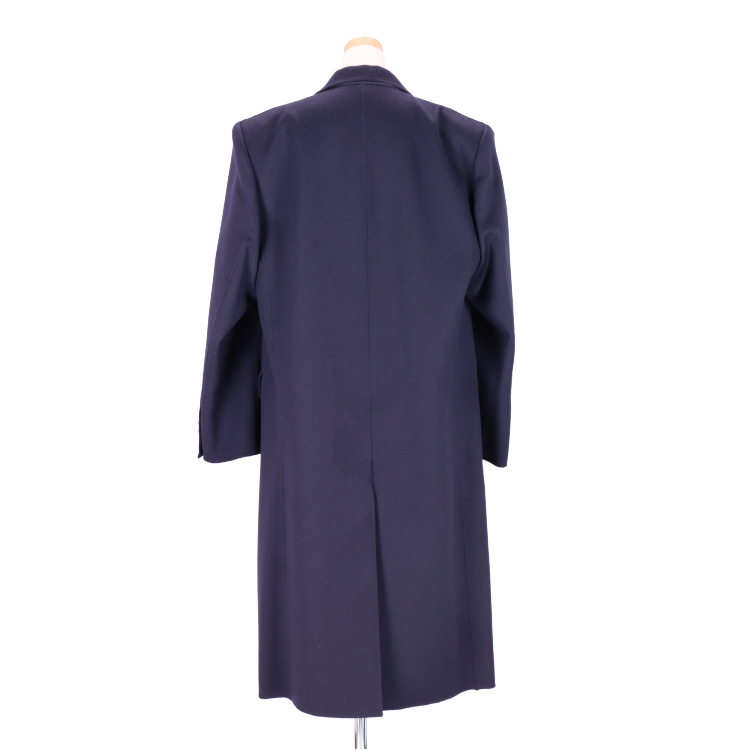 イタリア生地使用 日本製 カシミヤ 100％ リバー ロングコート メンズ