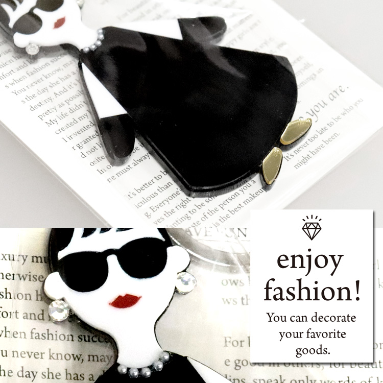 キーホルダー バッグチャーム HAPPY FACE サングラス LADY 全身 セレブ