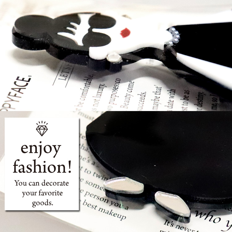 ブローチ HAPPY FACE EMMA 全身 サングラス LADY アクリル