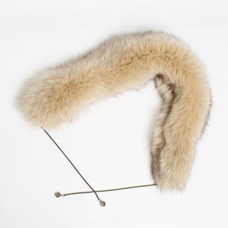 日本製 ブルーフォックス ファー マフラー チェーン留め : エルベート