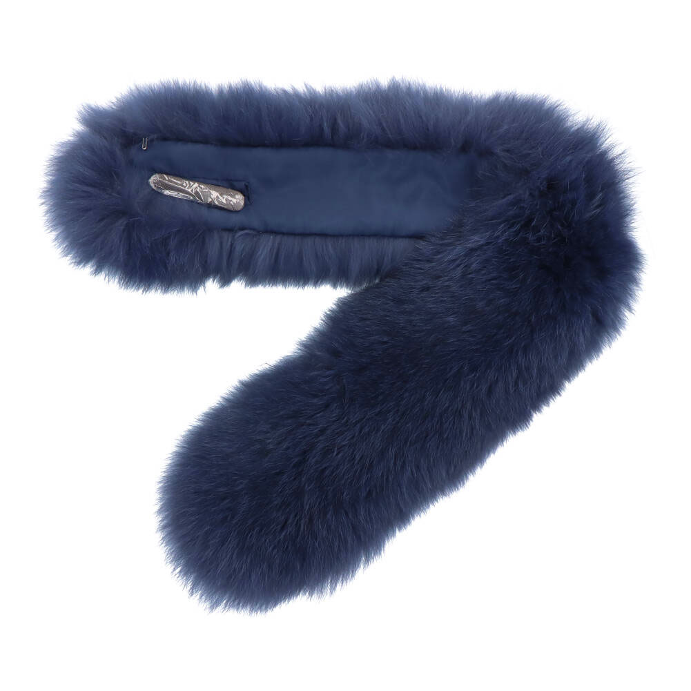 ブルーフォックス ファー マフラー リアルファー 秋 冬 ストレート