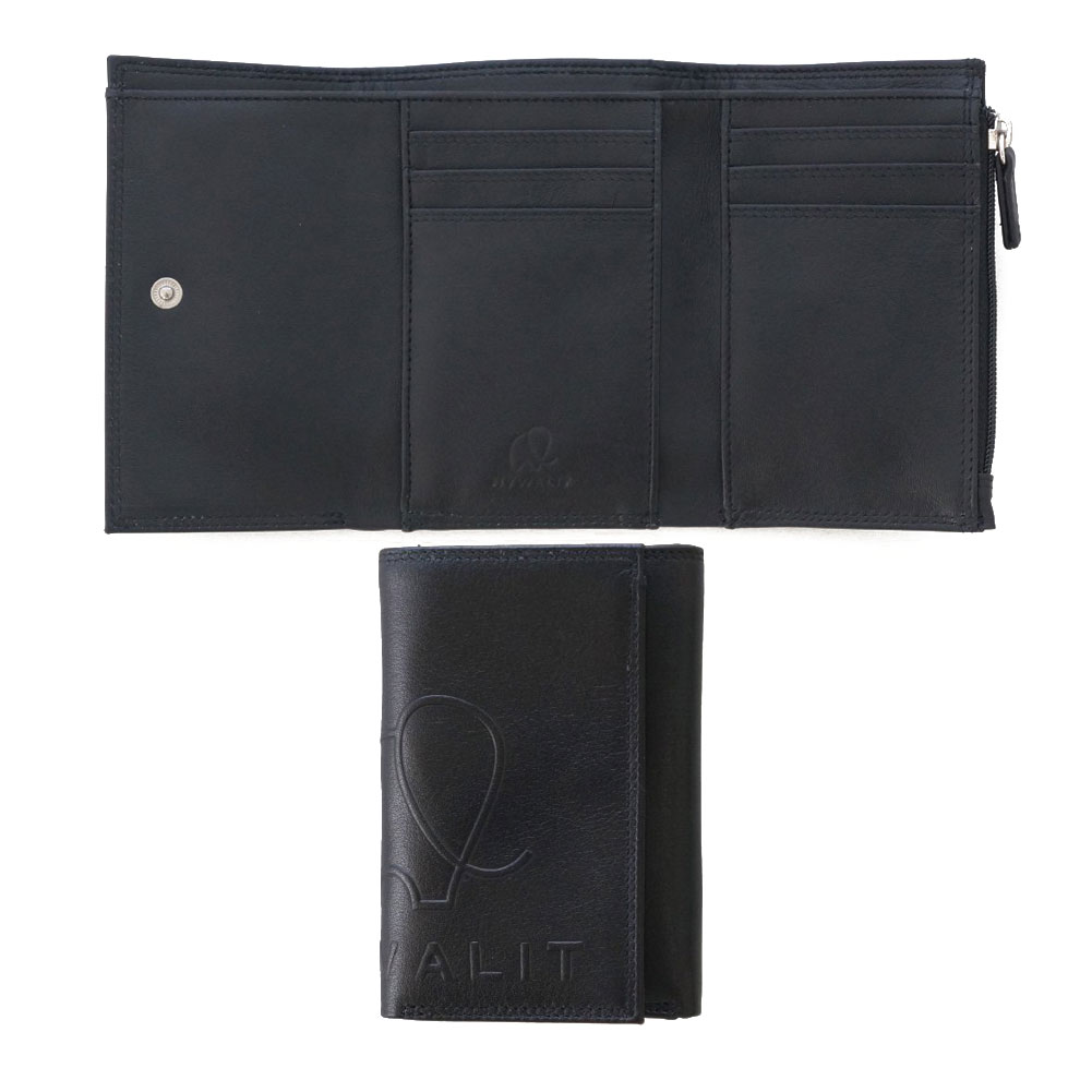 mywalit 二つ折り財布 ミニ財布 CONVEX 2つ折ウォレット Convex Bi-Fold Zip Wallet カーフレザー 牛革 小さい財布 ブラック ホワイト フーモ MY1387 | MYWALIT | 01
