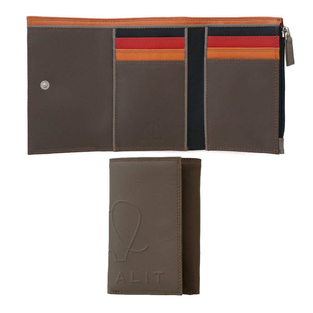 mywalit 二つ折り財布 ミニ財布 CONVEX 2つ折ウォレット Convex Bi-Fold Zip Wallet カーフレザー 牛革 小さい財布 ブラック ホワイト フーモ MY1387 | MYWALIT | 03
