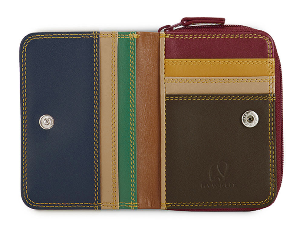 2つ折り財布 ミニ財布 mywalit カーフ レザー 小さい コンパクト 折