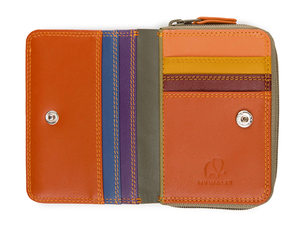 2つ折り財布 ミニ財布 mywalit カーフ レザー 小さい コンパクト 折