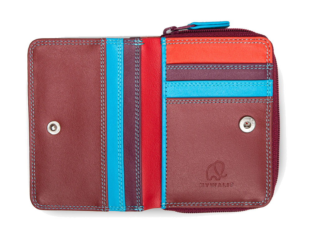 2つ折り財布 ミニ財布 mywalit カーフ レザー 小さい コンパクト 折