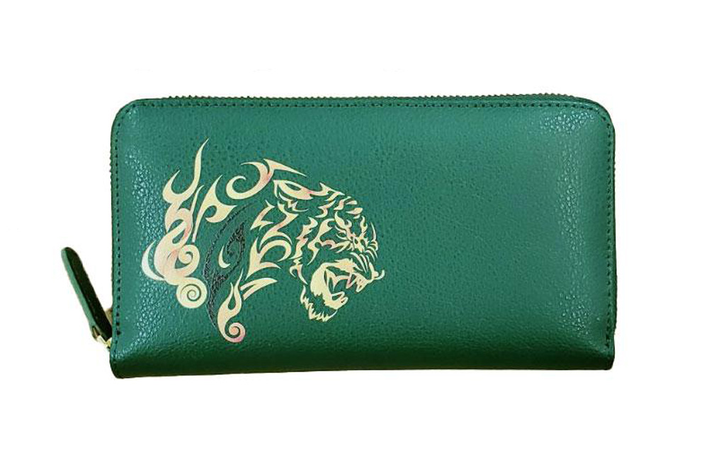 開運 金運 長財布 金虎 本革 ラウンドファスナー 財布 金運アップ