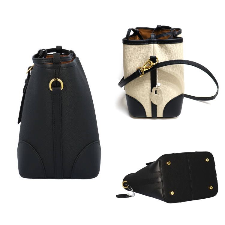 レザー 2way ショルダーバッグ ハンドバッグ 本革 バッグ バイカラー