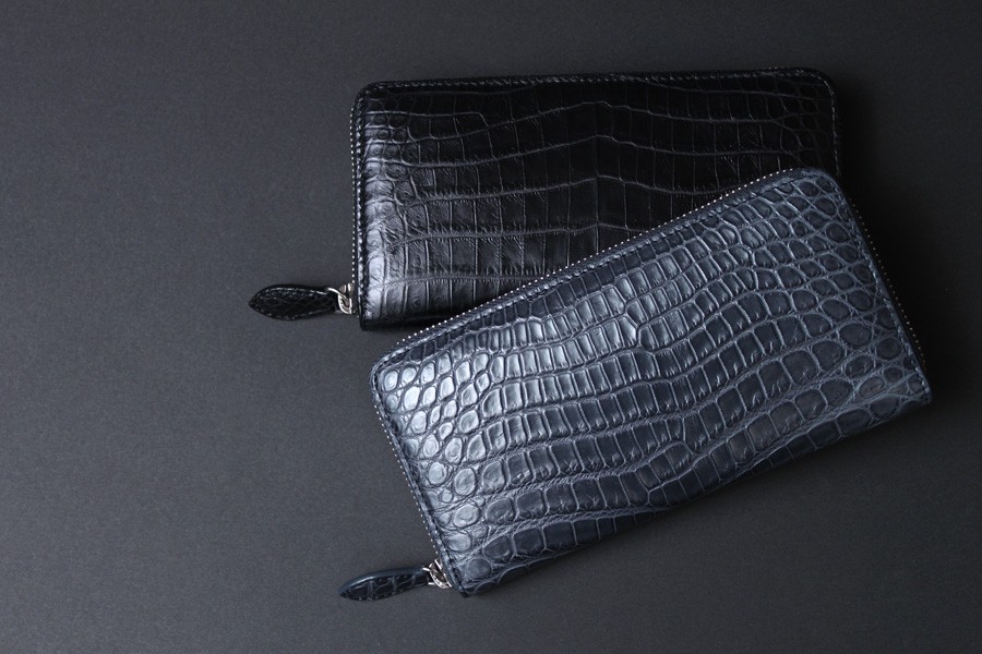 長財布 お種銭付 ナイルクロコダイル レザー ラウンドファスナー