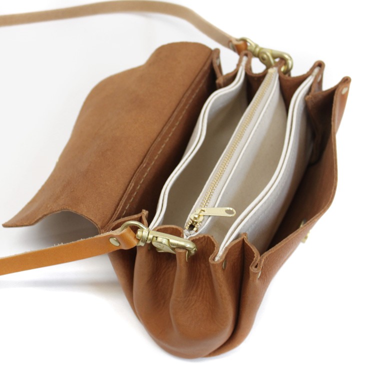 Cham チャーム お財布ポシェット 長財布 牛革 斜めがけ バッグ