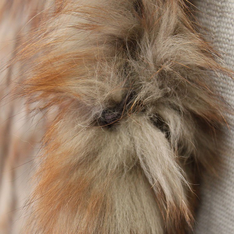 フォックス 編み込み ファー ケープ セーブル染め レディース ギフト