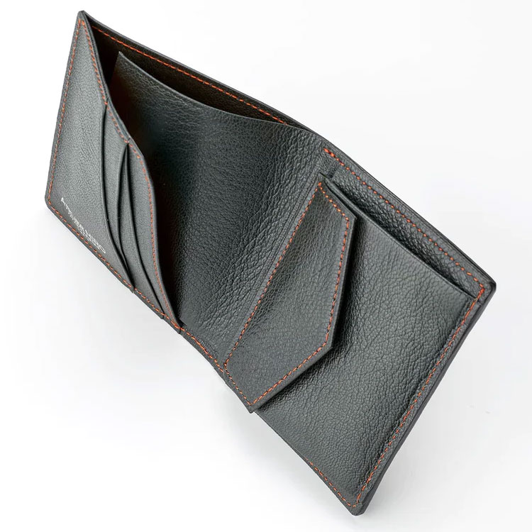 山羊革 二つ折り財布 日本製 本革 メンズ レザー トラッドゴート 無地
