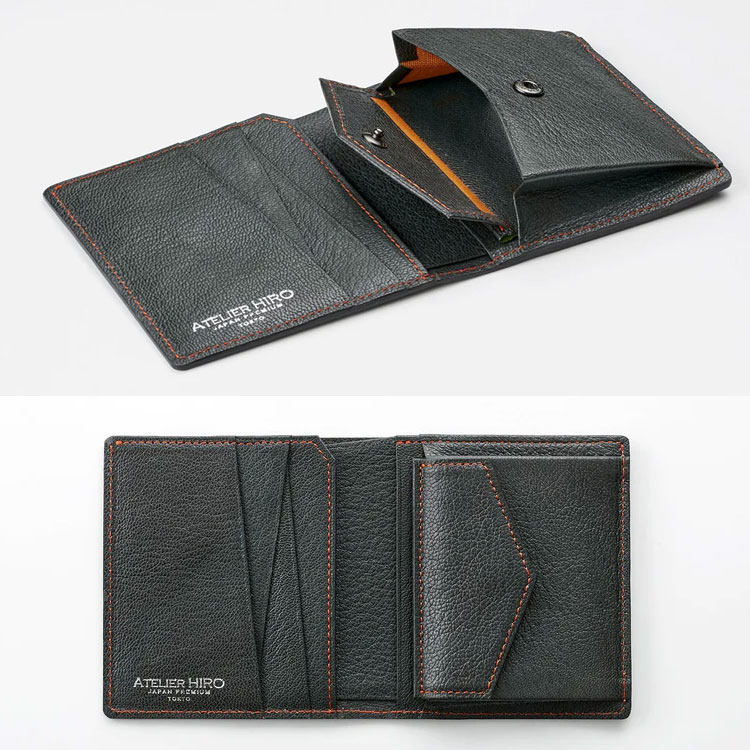 山羊革 二つ折り財布 日本製 本革 メンズ レザー トラッドゴート 無地