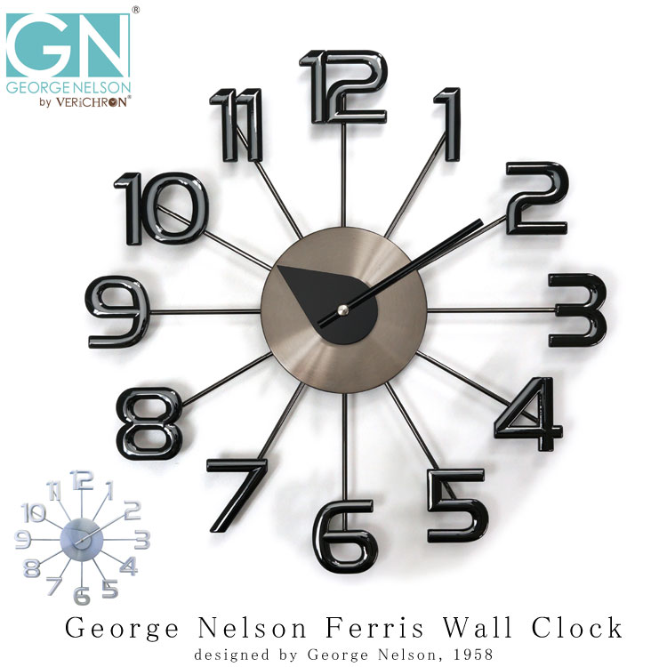 George Nelson Ferris Clock ウォールクロック 掛け時計 GN41167