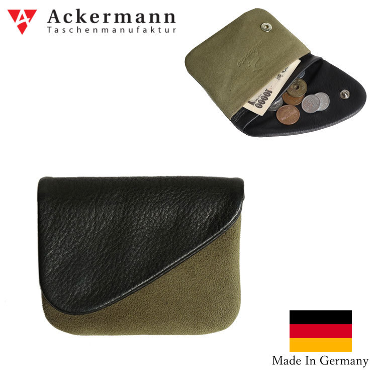 お種銭付 Ackermann ミニ財布 メンズ レディース ドイツ製 小銭入れ