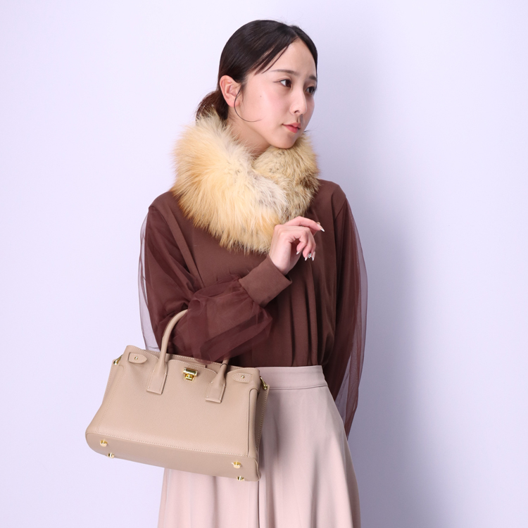 日本製 SAGA サガ ゴールドフォックス ファー マフラー