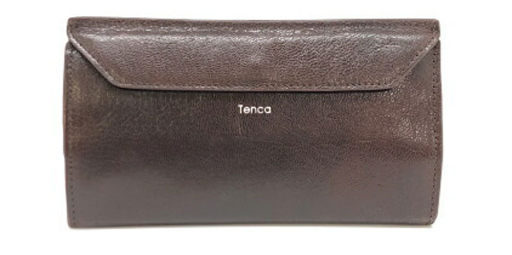 お種銭付 Tenca ゴートレザー フラップ 長財布 TCS-01 薄型 スリム