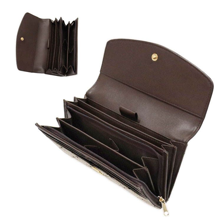 長財布 ユリ・コジマ ジャカード織生地 コインが分けられる325906