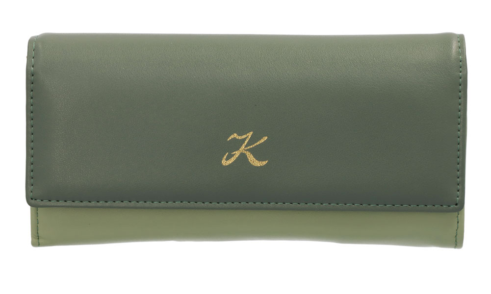 長財布 お種銭付 ユリ・コジマ コインが分けられる 羊革 かぶせ 4413