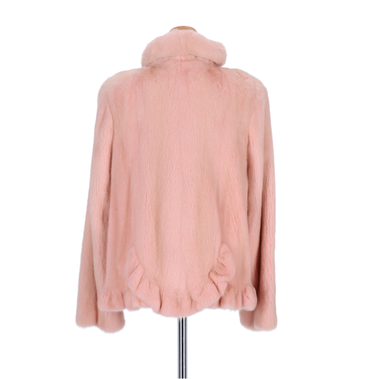 ミンク ファー ジャケット フリル ピンク : エルベートブルーレーベル