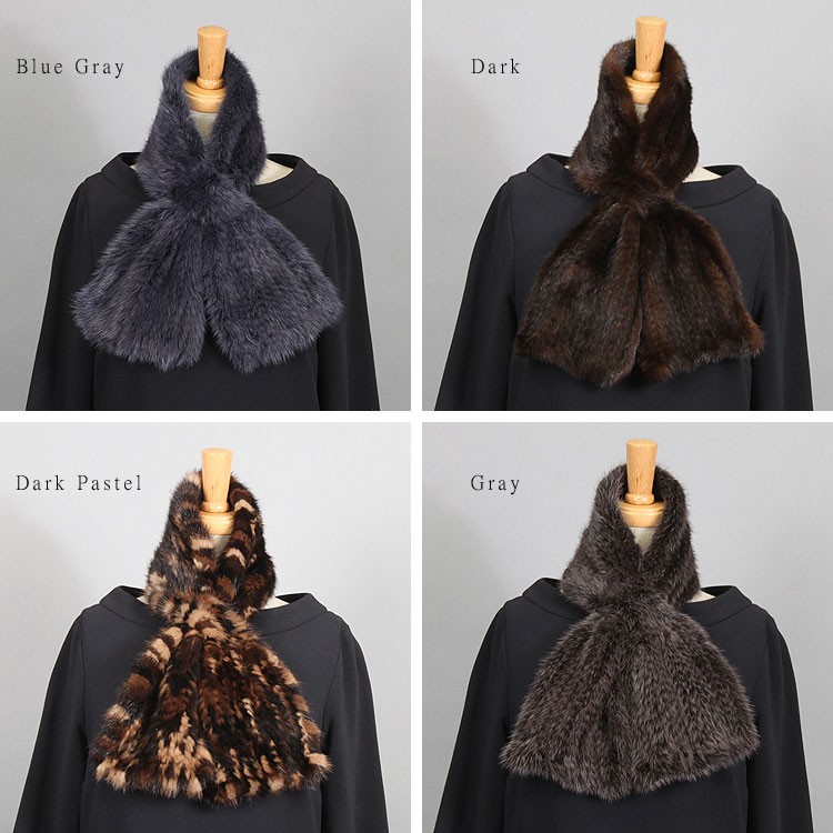 ミンク 編み込み ファー マフラー リボンデザイン 爆買 : エルベート