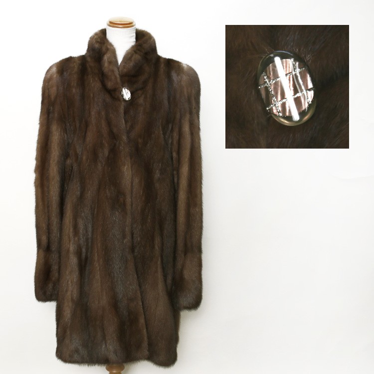 【美品✨】MINK デミバフミンクファー 本毛皮ケープコート レディース 茶色 2025年最新】Yahoo!オークション -ミンク コート ケープの中古品