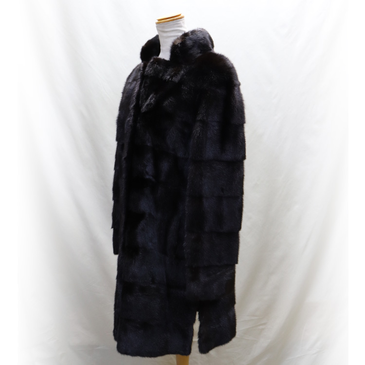 ミンクファー ロングコート ダークブラウン ロング 毛皮コート ファーコート ミンク ダークブラウン