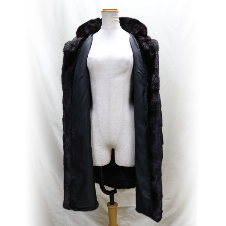 ミンクファー ロングコート ダークブラウン ロング 毛皮コート ファーコート ミンク ダークブラウン