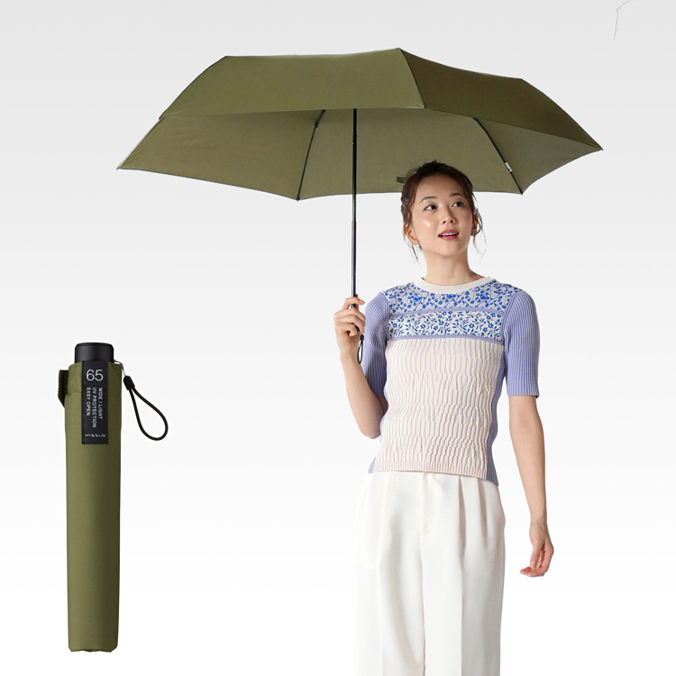 mabu 折りたたみ傘 折り畳み 傘 軽量 ワイドライトUVミニ65 SMV-4152 晴雨兼用 日傘 UVカット 超軽量