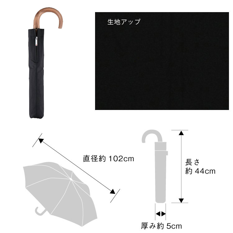 Knirps（クニルプス） 折りたたみ傘 折り畳み 傘 ウッド ハンドル