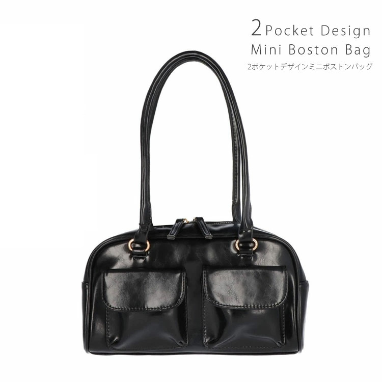 ビンテージ miumiu ボストンバッグ 希少 ブラック レザー 訳あり