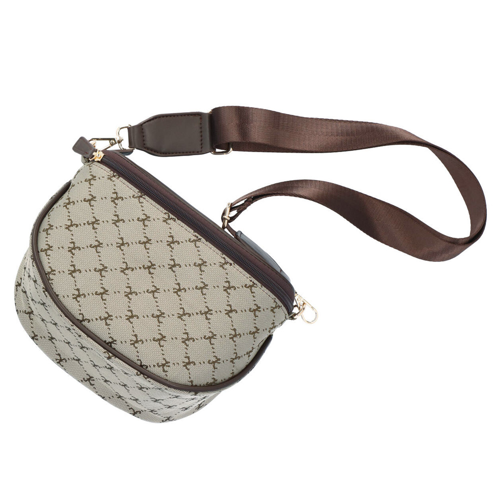 ユリ・コジマ ジャカード織生地 ボディバッグ ショルダーバッグ 2way