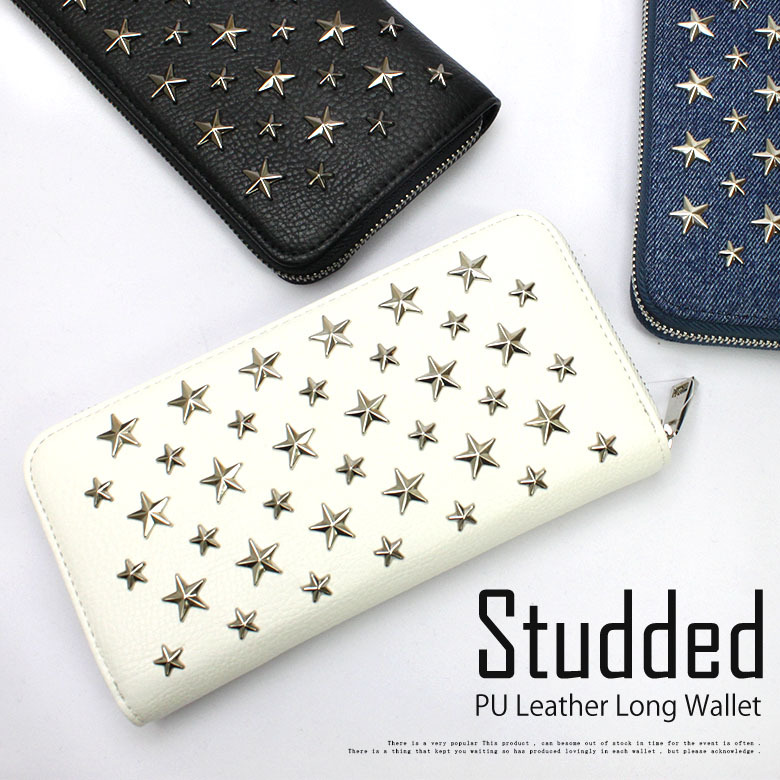 ANTEPRIMA シルバー 星型スタッズ 長財布。未使用品。 財布 長財布 レディース メンズ ラウンドファスナー サイフ