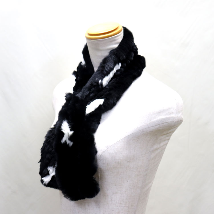 エポカ　ラビットファーマフラー エクレボ exrevo ファー マフラー スヌード ネックウォーマー ティ