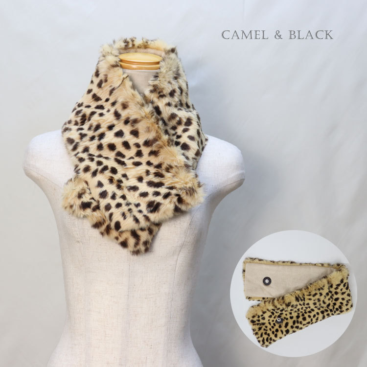 ラビット ファー マフラー 柄入り レディース ギフト プレゼント